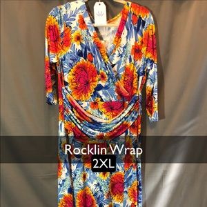 2XL Honey and Lace Rocklin Wrap Dress NWT